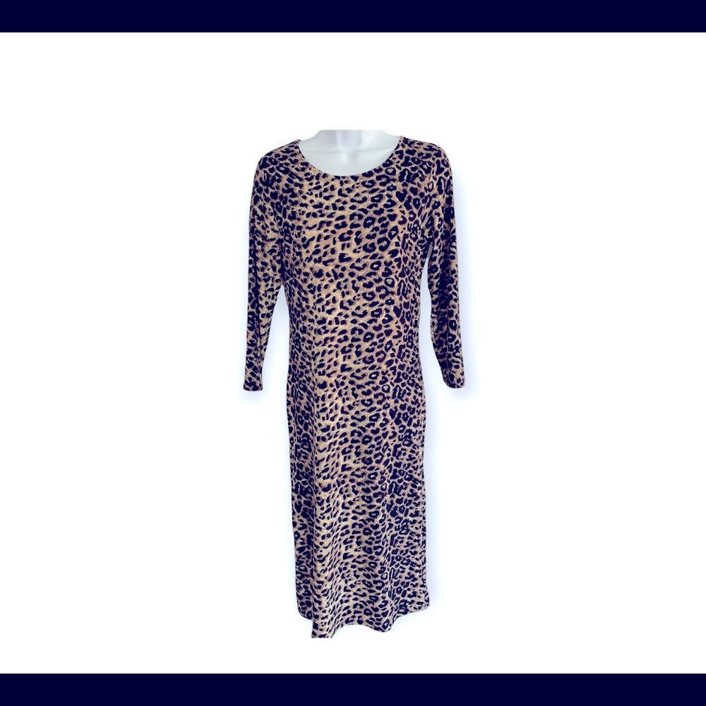 Yelete Leopard Print Maxi Dress Sz S